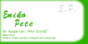 eniko pete business card